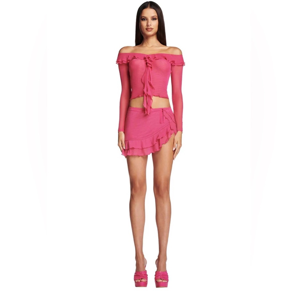 IAMGIA Pink Ruffle Top - Picture 2 of 2